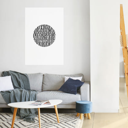 Poster verticale staccabile e attaccabile LUNA LINES