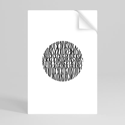 Poster verticale staccabile e attaccabile LUNA LINES
