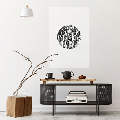 Poster verticale staccabile e attaccabile LUNA LINES