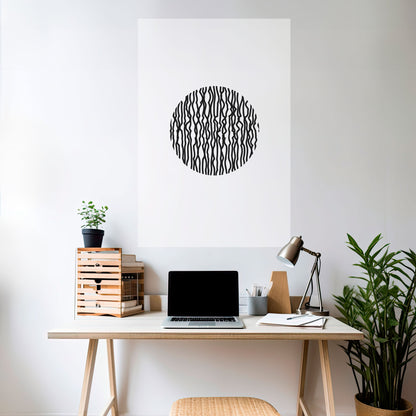 Poster verticale staccabile e attaccabile LUNA LINES