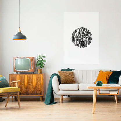 Poster verticale staccabile e attaccabile LUNA LINES