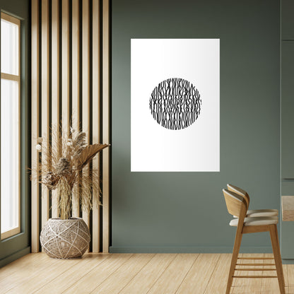Poster verticale staccabile e attaccabile LUNA LINES