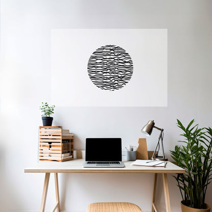 Poster orizzontale staccabile e attaccabile LUNA LINES