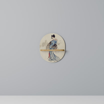 GEISHA FANTASY Mensola ovale in effetto rovere