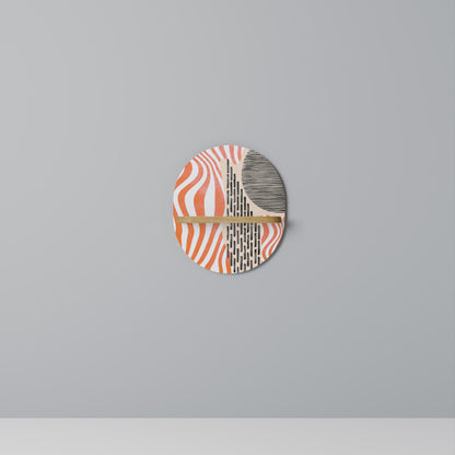 SUBLIME SYNTHESIS Mensola ovale per opere d'arte in effetto rovere