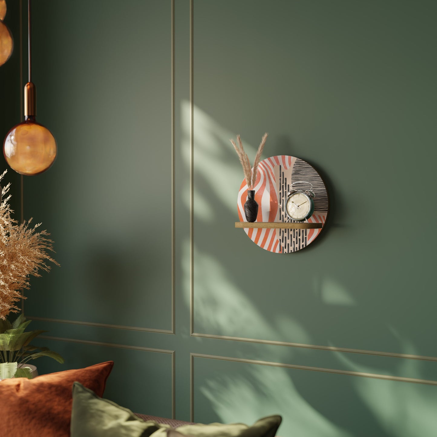 SUBLIME SYNTHESIS Mensola rotonda per arte in effetto rovere