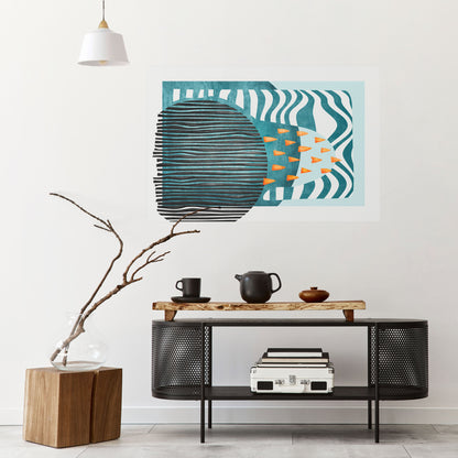 SHROUDED SHAPES Poster orizzontale staccabile e attaccabile