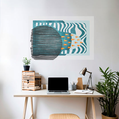 SHROUDED SHAPES Poster orizzontale staccabile e attaccabile