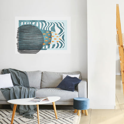 SHROUDED SHAPES Poster orizzontale staccabile e attaccabile