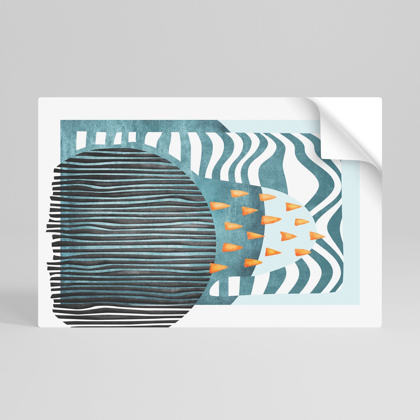 SHROUDED SHAPES Poster orizzontale staccabile e attaccabile