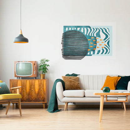 SHROUDED SHAPES Poster orizzontale staccabile e attaccabile
