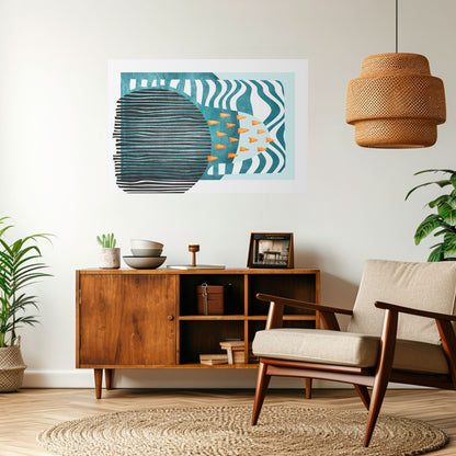 SHROUDED SHAPES Poster orizzontale staccabile e attaccabile