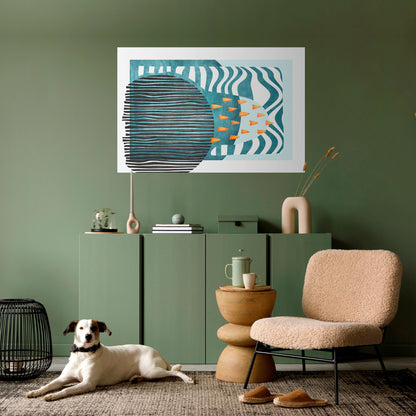 SHROUDED SHAPES Poster orizzontale staccabile e attaccabile