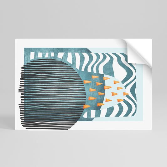 SHROUDED SHAPES Poster orizzontale staccabile e attaccabile