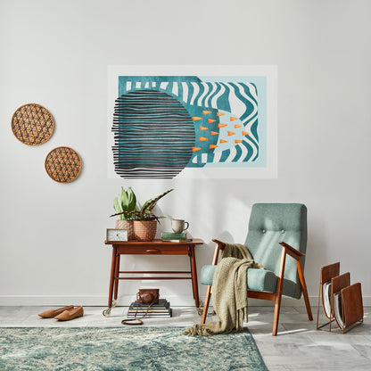 SHROUDED SHAPES Poster orizzontale staccabile e attaccabile