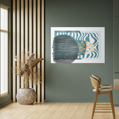 SHROUDED SHAPES Poster orizzontale staccabile e attaccabile