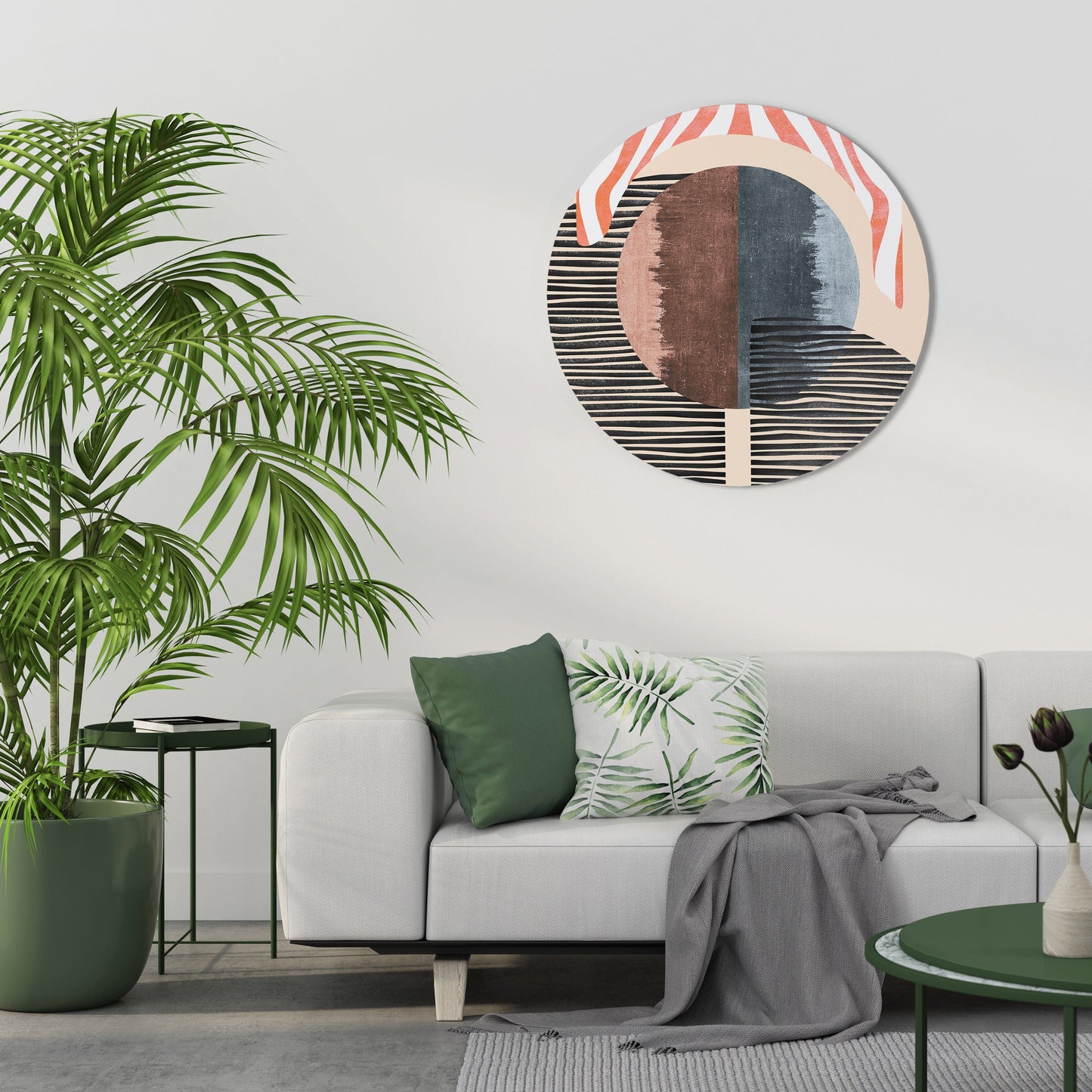 WHISPERS OF FORM Round Wall Art