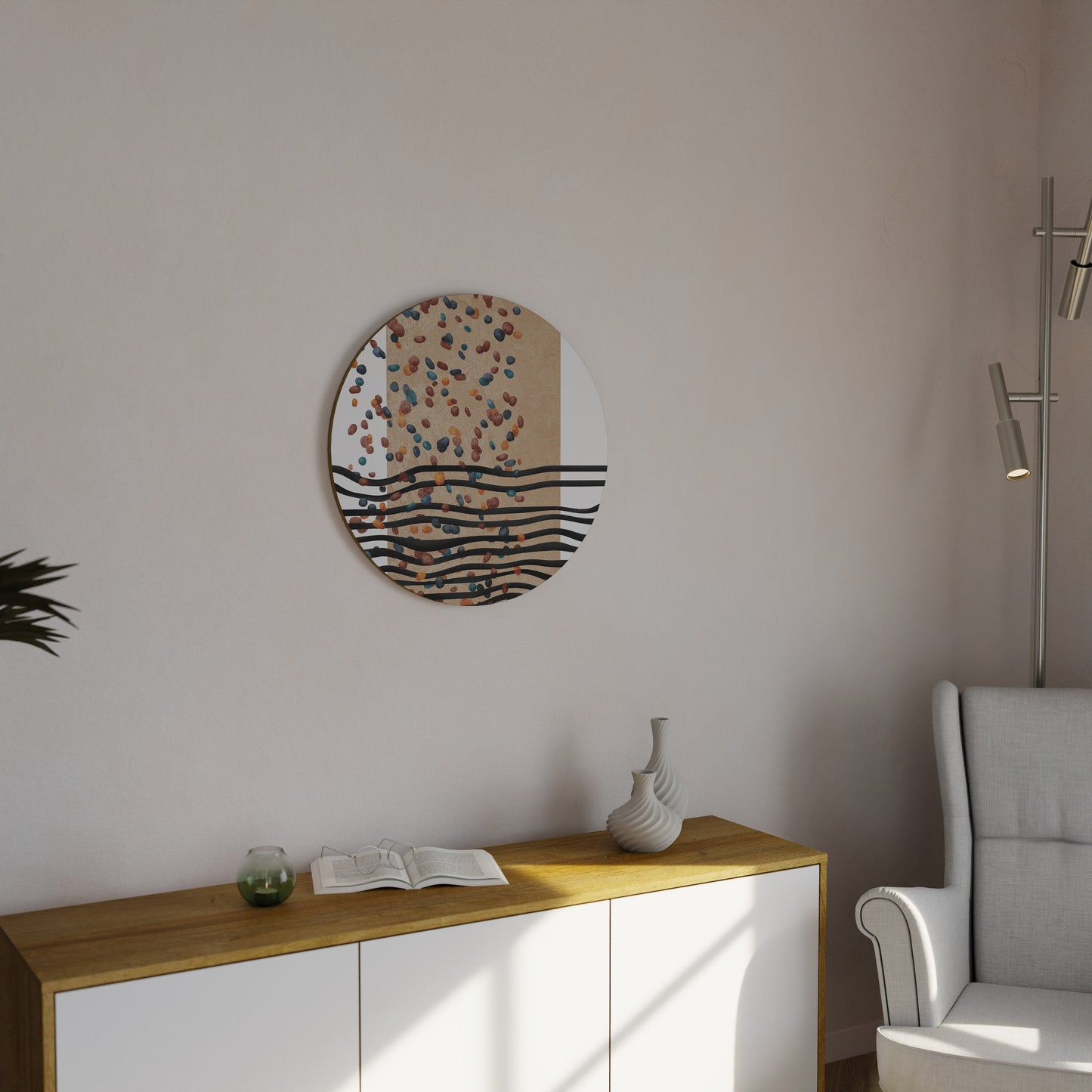 PIOGGIA IMMAGINARIA Arte murale rotonda