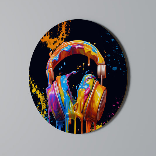 LA MUSICA È LA MIA ESTASI Arte murale rotonda