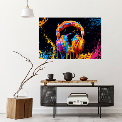 LA MUSICA È LA MIA ESTASI Poster orizzontale staccabile e attaccabile