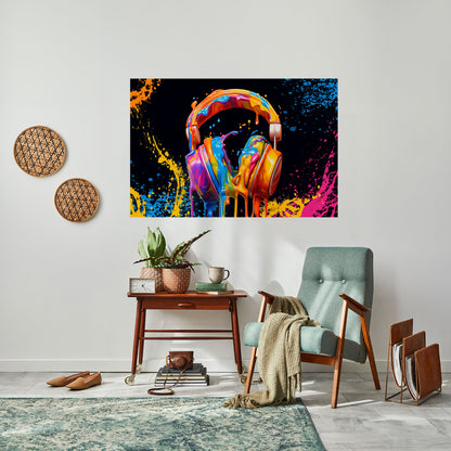 LA MUSICA È LA MIA ESTASI Poster orizzontale staccabile e attaccabile