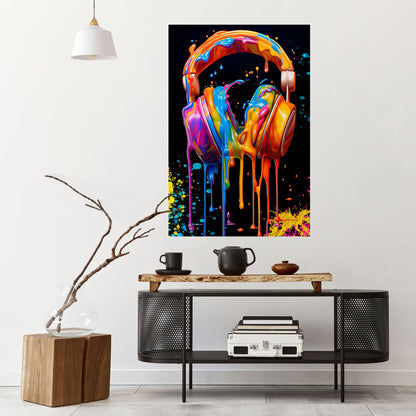 LA MUSICA È LA MIA ESTASI Poster verticale staccabile e attaccabile