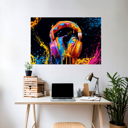 LA MUSICA È LA MIA ESTASI Poster orizzontale staccabile e attaccabile