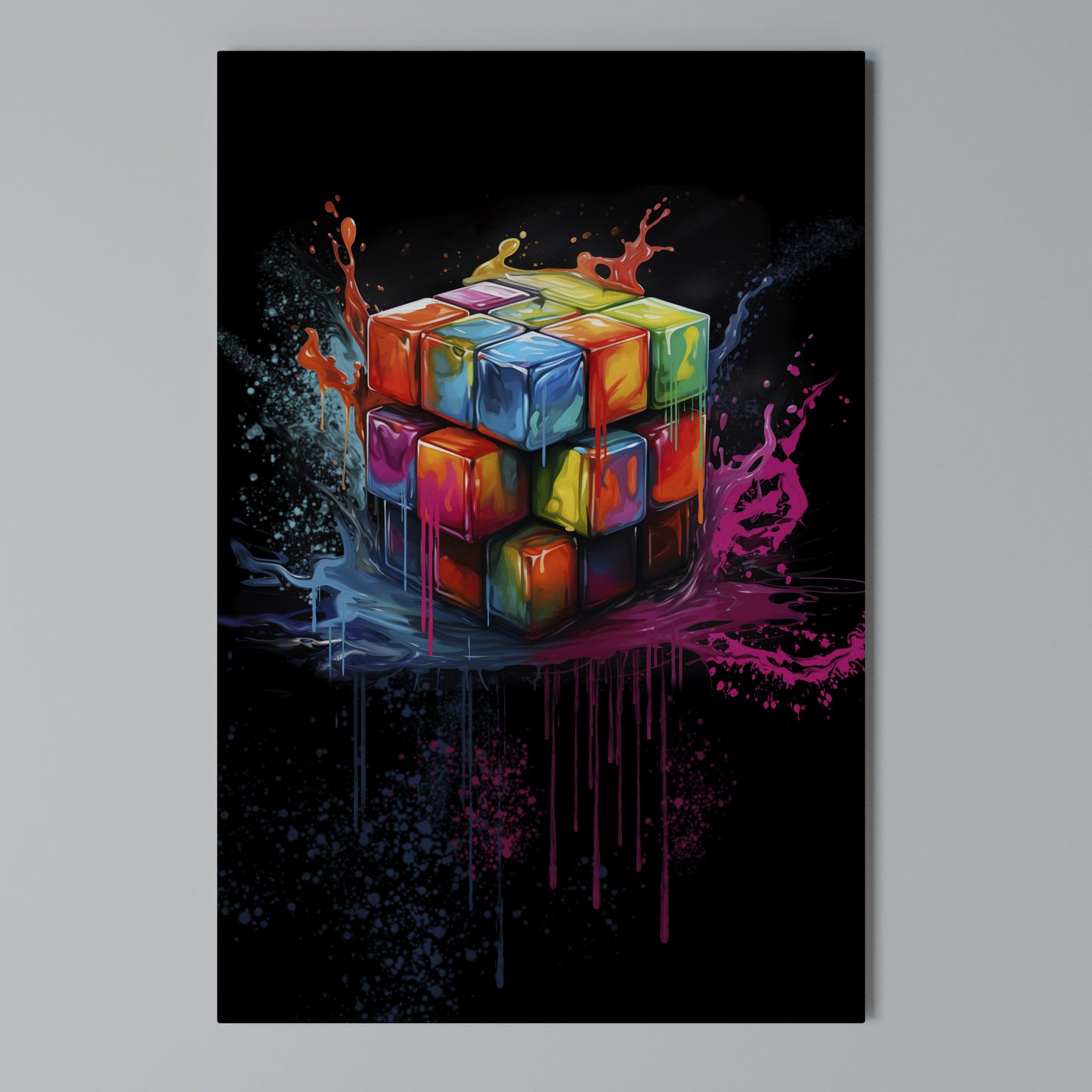 CUBE FUSION Stampa su Tela Verticale