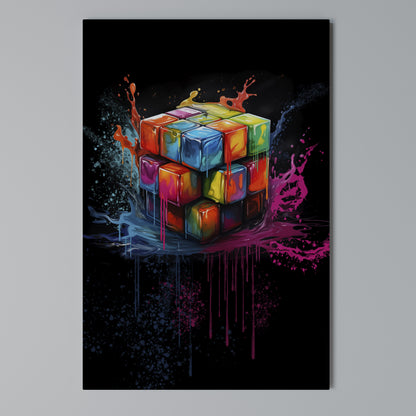 CUBE FUSION Stampa su Tela Verticale