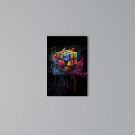 CUBE FUSION Stampa su Tela Verticale
