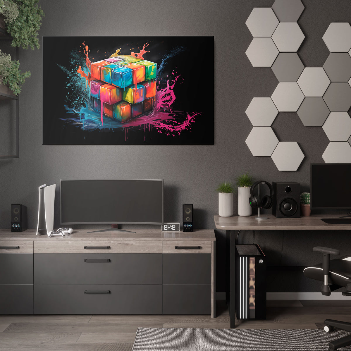 CUBE FUSION Stampa su tela orizzontale