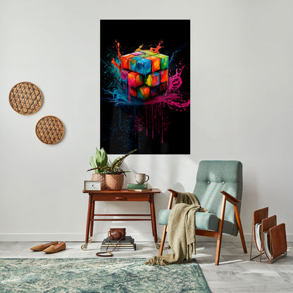 CUBE FUSION Peel and Stick Vertical Poster