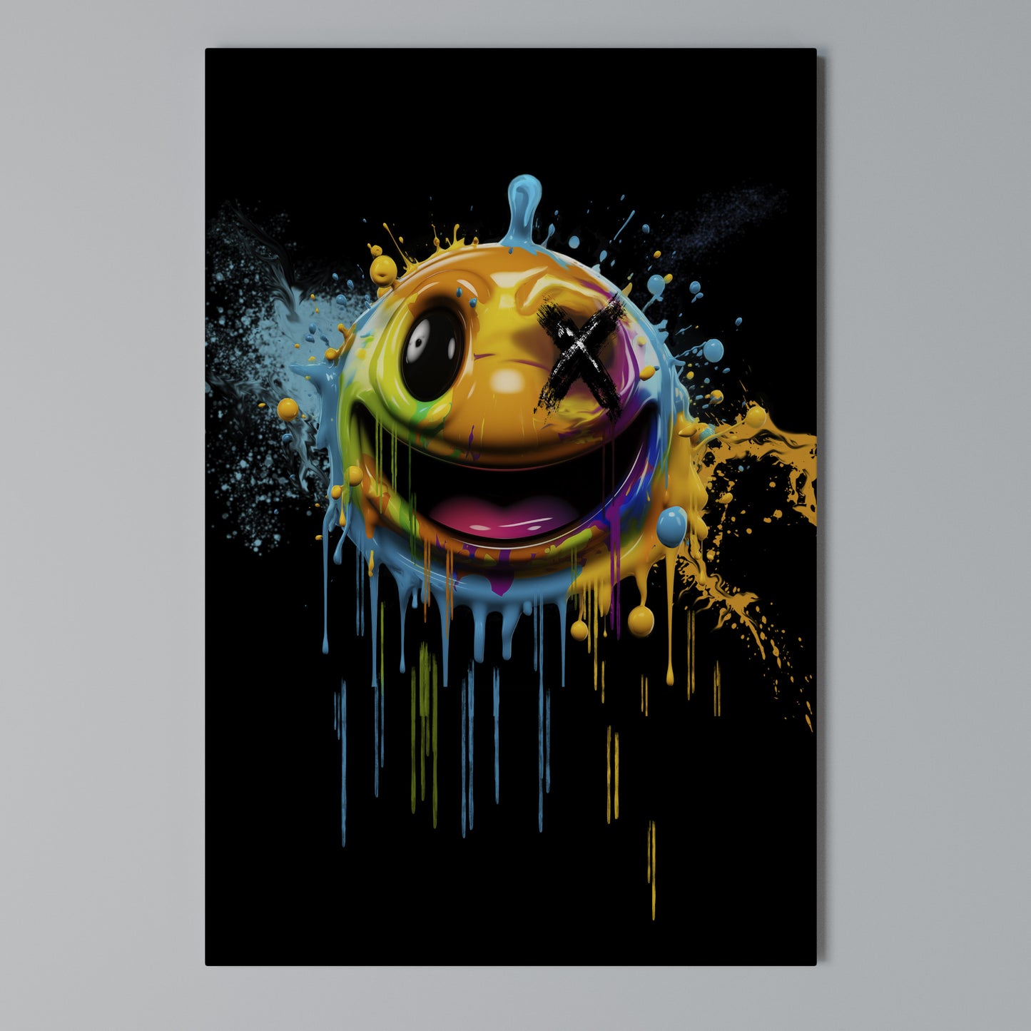 TRIPPY HAPPINESS Stampa su Tela Verticale