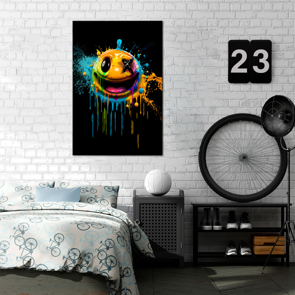 TRIPPY HAPPINESS Stampa su tela verticale