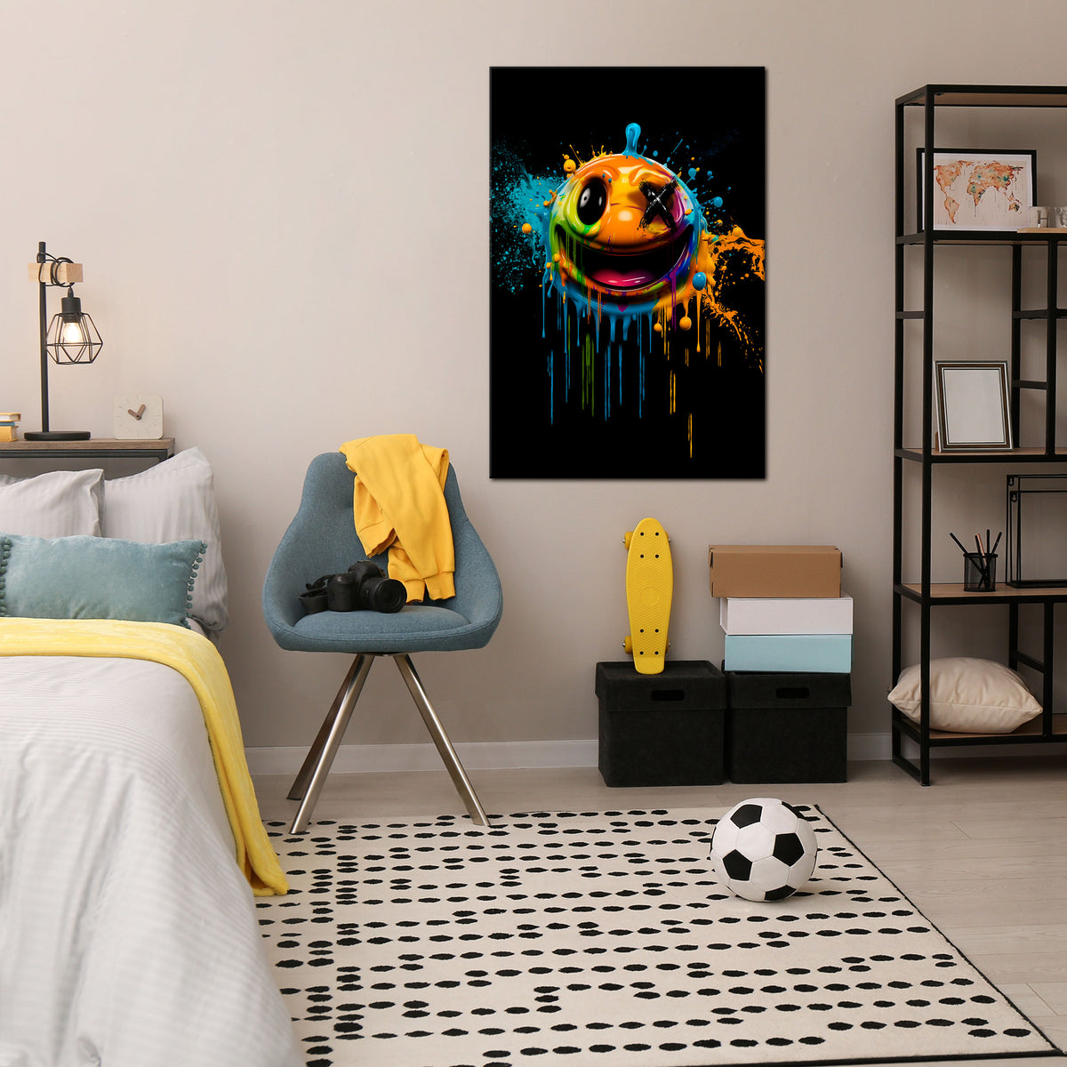 TRIPPY HAPPINESS Stampa su tela verticale
