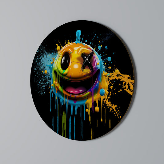 TRIPPY HAPPINESS - Arte murale rotonda