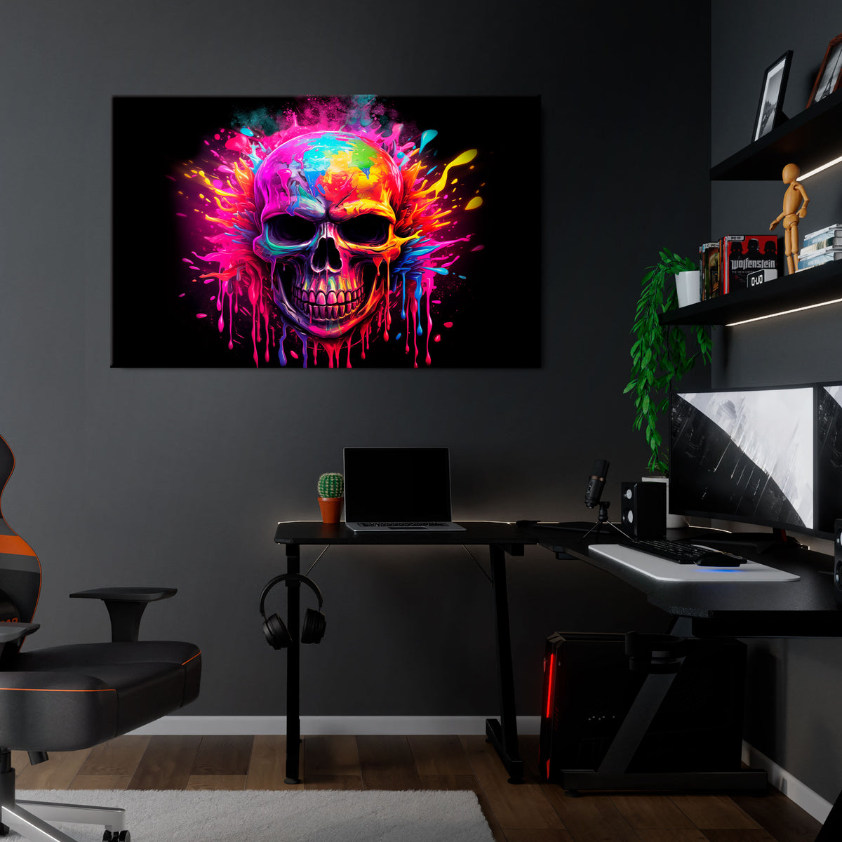 SKULL QUEST Stampa su tela orizzontale