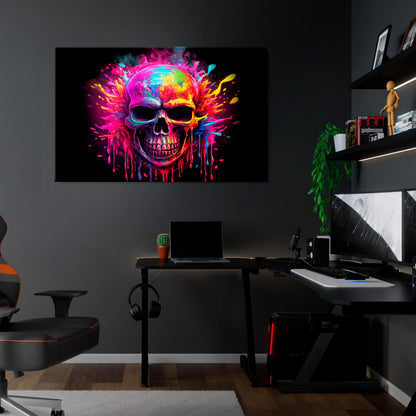 SKULL QUEST Stampa su tela orizzontale