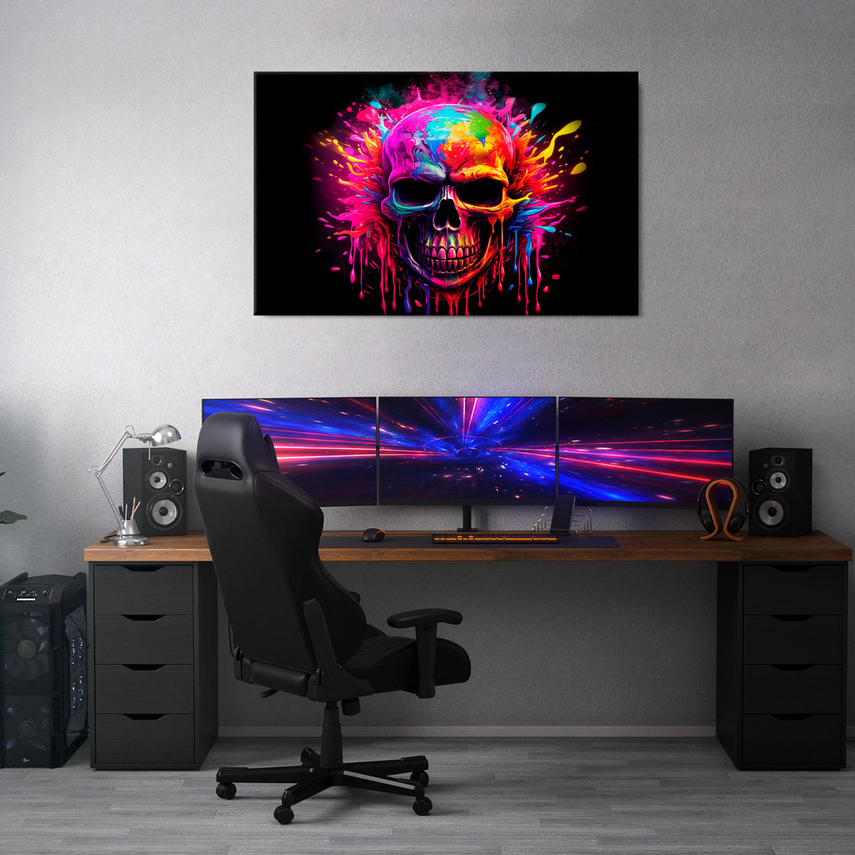 SKULL QUEST Stampa su tela orizzontale