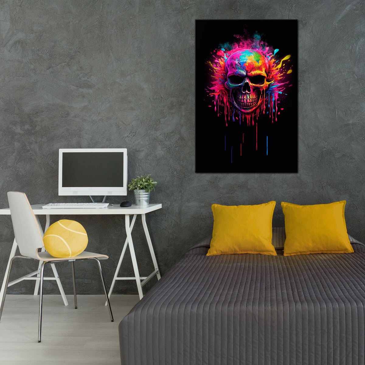 SKULL QUEST Stampa su tela verticale