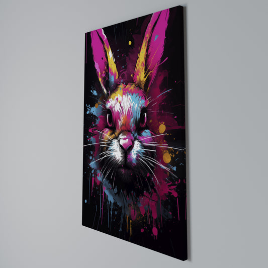 DON'T FOLLOW THE RABBIT Vertical Canvas Print
