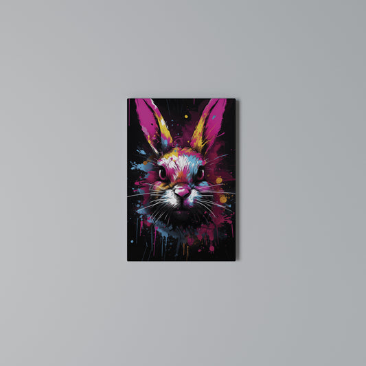 DON'T FOLLOW THE RABBIT Stampa su Tela Verticale