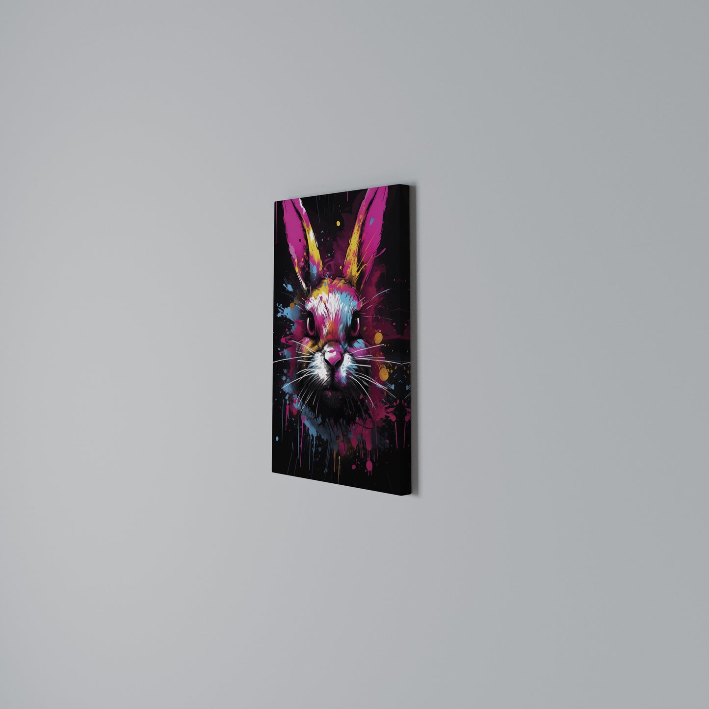 DON'T FOLLOW THE RABBIT Vertical Canvas Print