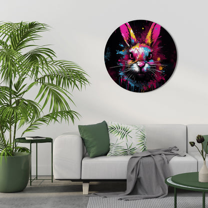 DON'T FOLLOW THE RABBIT Round Wall Art