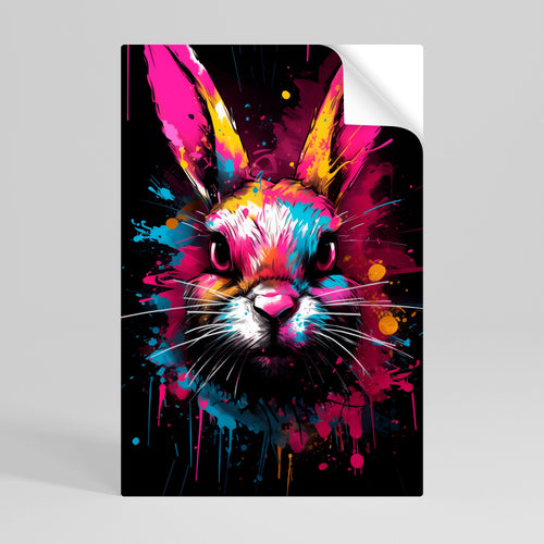 DON'T FOLLOW THE RABBIT Poster Verticale Adesivo