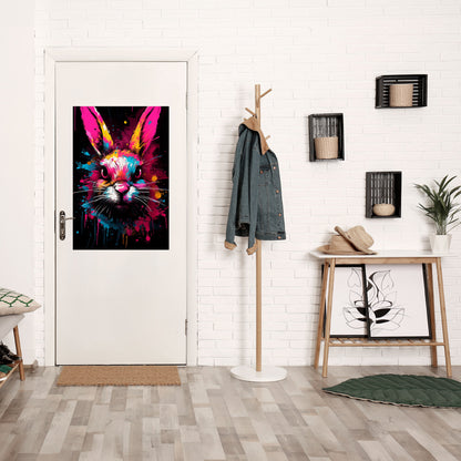 NON SEGUIRE IL CONIGLIO Poster verticale staccabile e attaccabile
