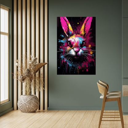 NON SEGUIRE IL CONIGLIO Poster verticale staccabile e attaccabile