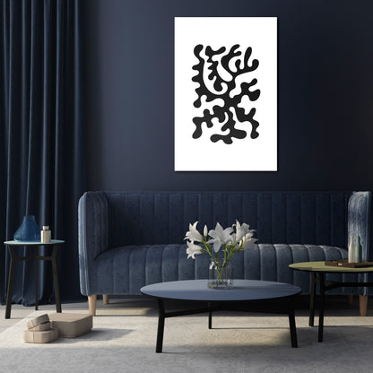 CHARCOAL CASCADE Stampa su tela verticale