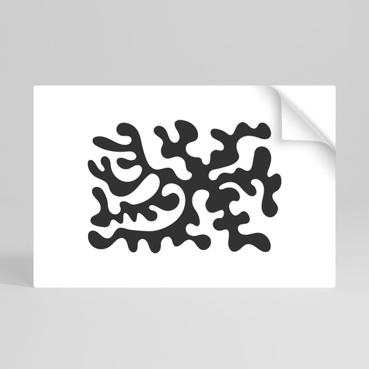 Poster orizzontale staccabile e attaccabile CHARCOAL CASCADE