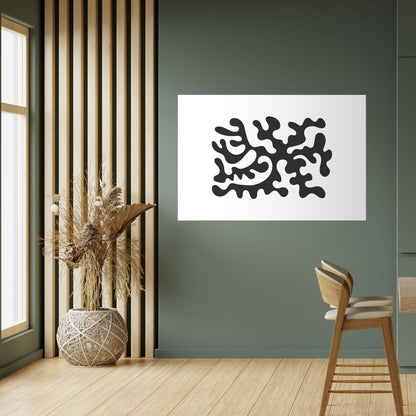 Poster orizzontale staccabile e attaccabile CHARCOAL CASCADE